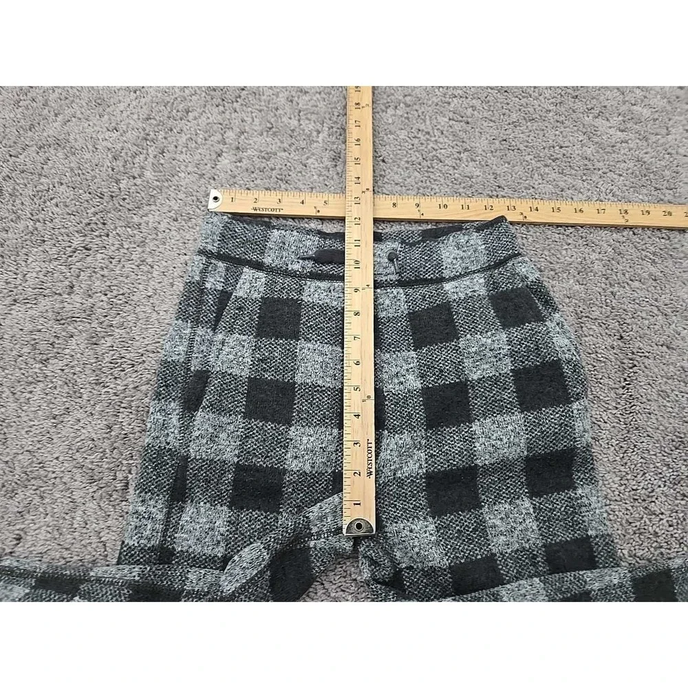 Gap Kids Pajama‎ Pants Youth Girls 14/16 Gray Plaid Pull On Knit Fleece Lounge